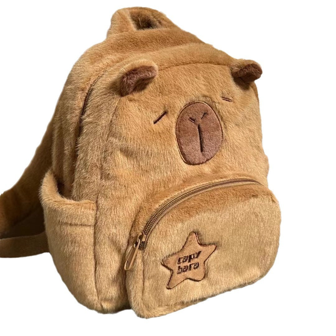 Cute Capybara Plush Backpack