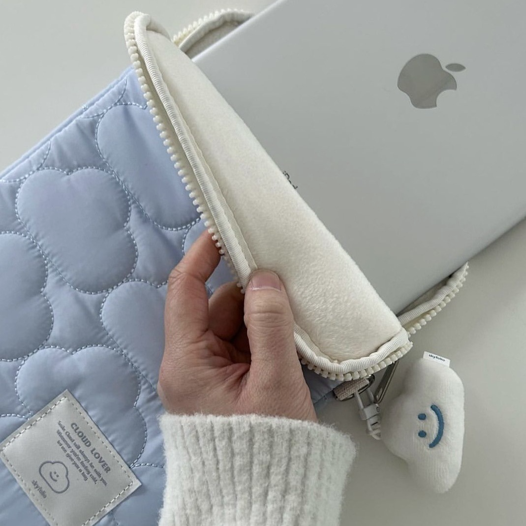 Cloud Embroidery Notebook / Laptop Bag