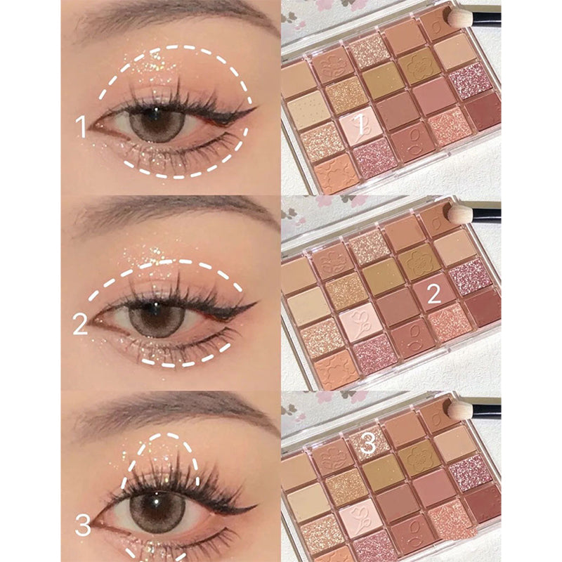 Sakura Glitter Eyeshadow Palette