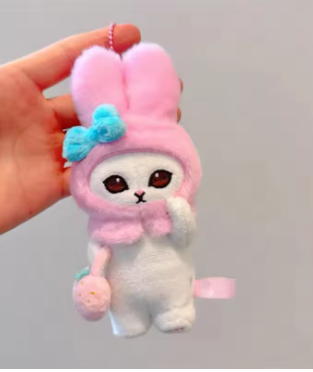 Kawaii Kitty Plush Keychain