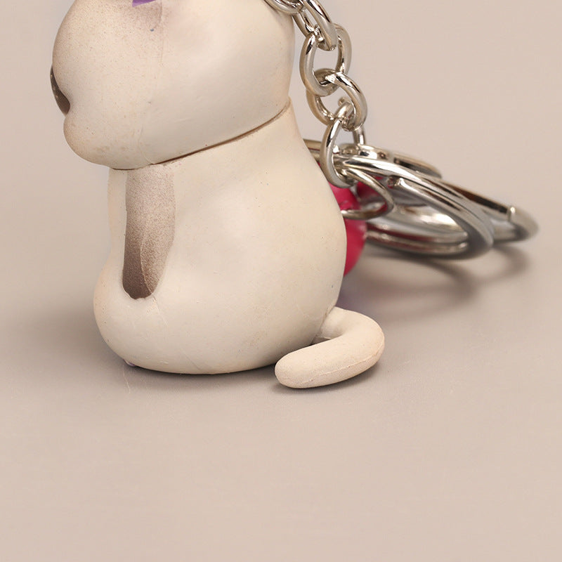 Disappointed Cat Keychain