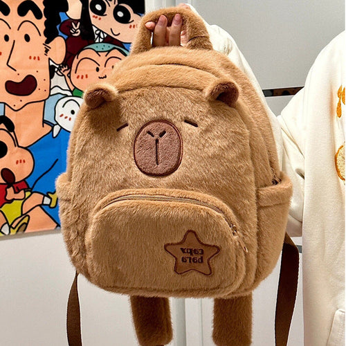 Cute Capybara Plush Backpack