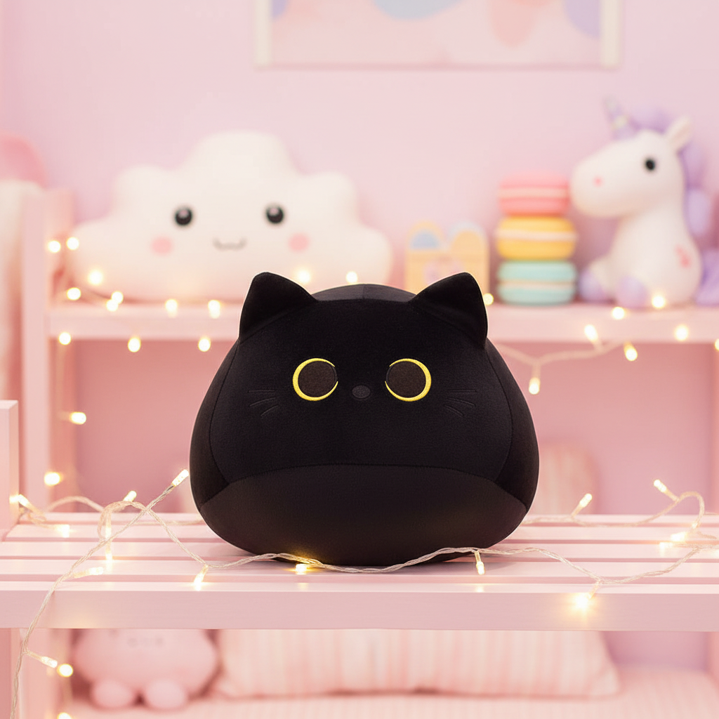 Black Cat Plush - Kawaii Room