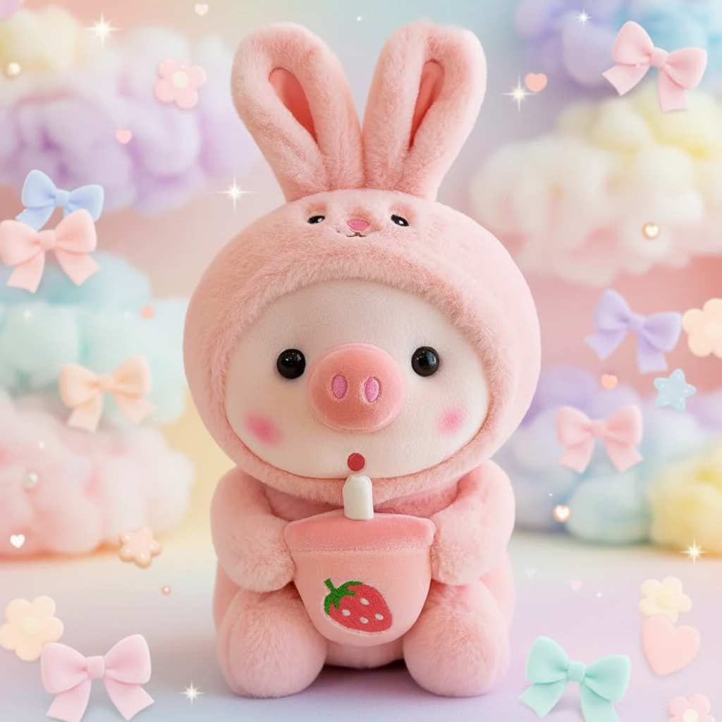 Bunny Pig Plushie — Pastel Dreamy