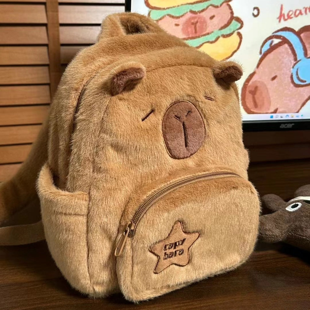 Cute Capybara Plush Backpack