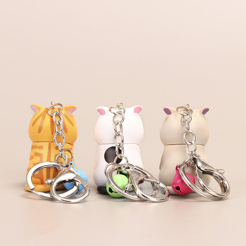 Disappointed Cat Keychain