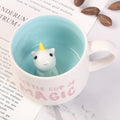 Cute Kawaii Teacup - 3D Animal Inside Ceramic Mug