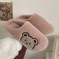 Cute Bear Plush Cotton Slippers