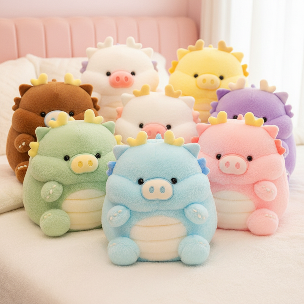 Jungo the Pig Dragon Series - All Colours Group Shot