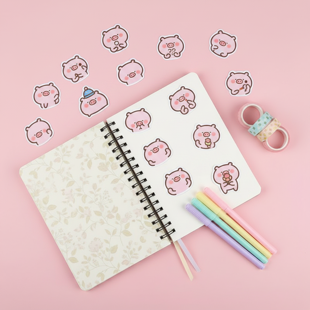 Jungo the Pig 40 Pack Stickers