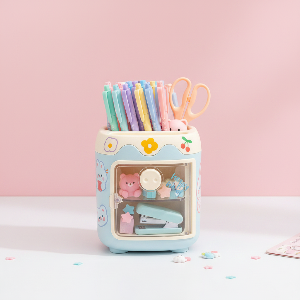 Kawaii Pig Pen Holder - Lifestyle Style