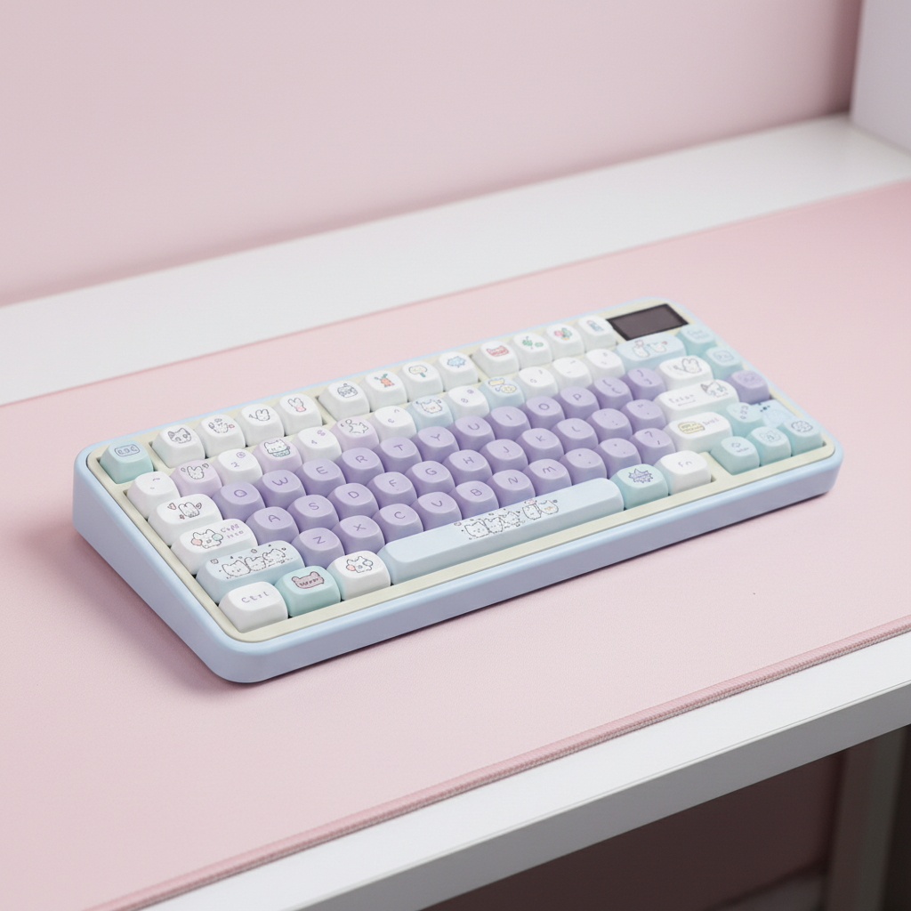 Keyboard Pink Desk