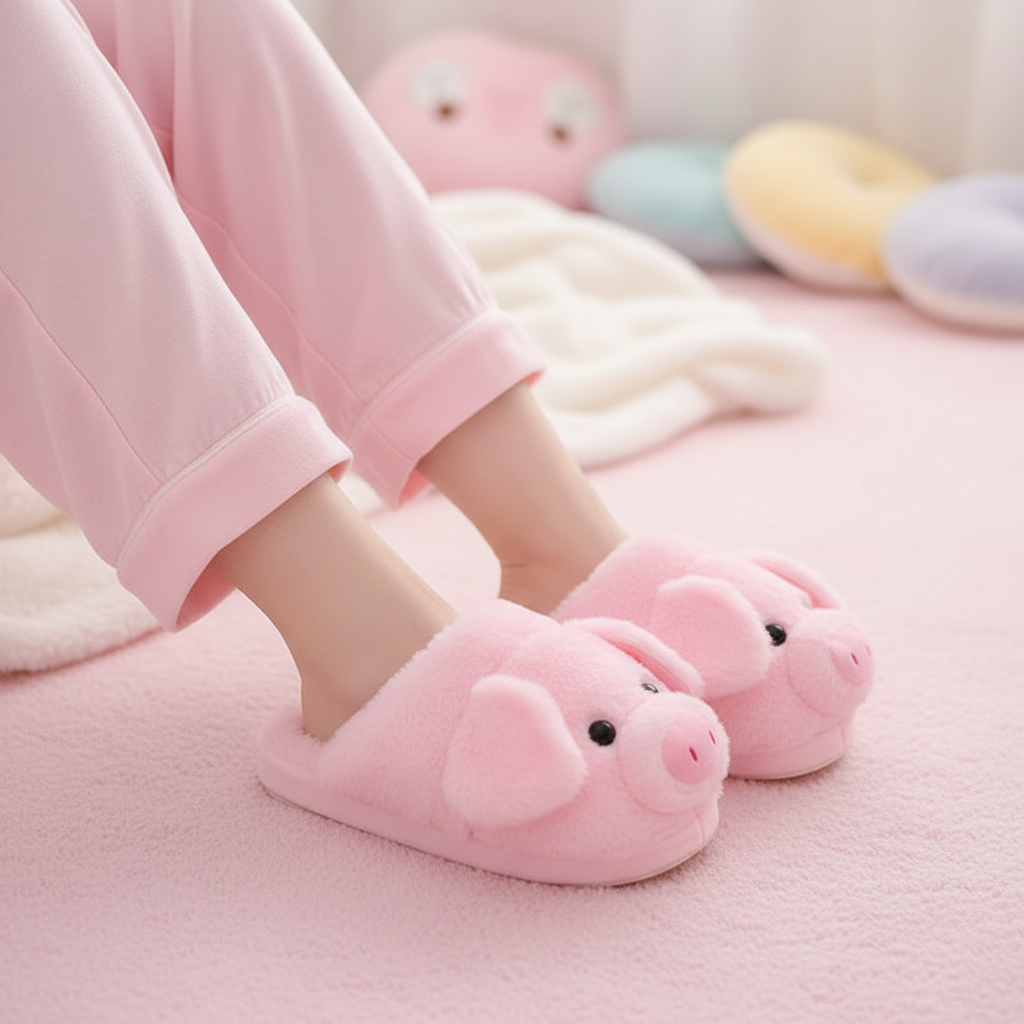 Pig Slippers - Worn