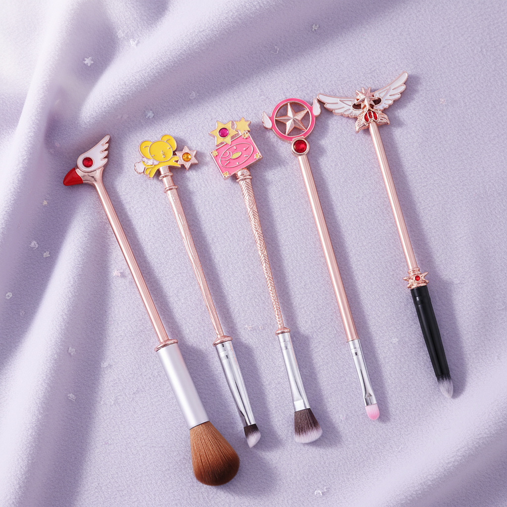 Rose Gold Magic Wand Brushes - Pastel Fabric