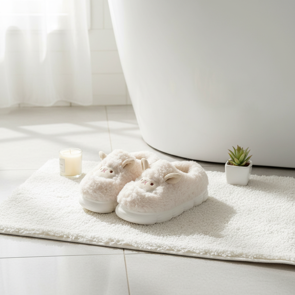 Sheep Slippers White - Spa Lifestyle