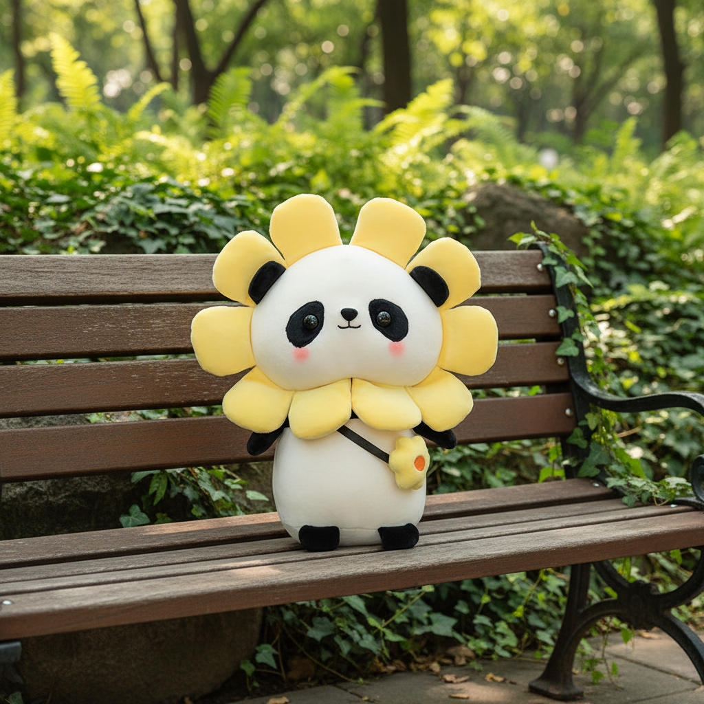 Taro the Panda - City Park Bench Lifestyle