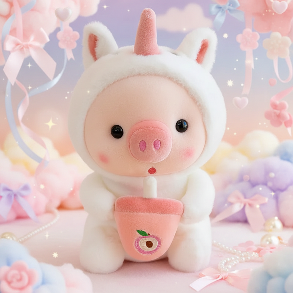 Unicorn Pig Plushie — Pastel Dreamy